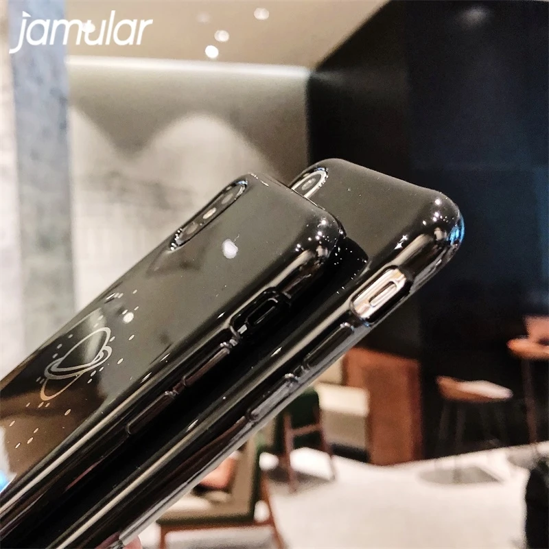 Чехол для телефона JAMULAR Glossy Space Planet Stars iPhone XR XS MAX 7X8 6s 6 Plus тонкий мягкий чехол из ТПУ