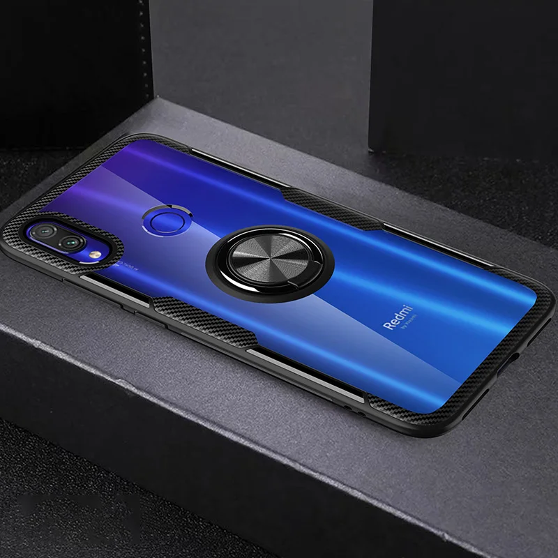 Full Black ZNP Роскошная подставка с магнитным кольцом чехол для Red mi Note 7 Red mi K20 Pro 7 держатель полный чехол Чехол для Xiaomi mi 9 8 SE mi 8 Lite чехол - Цвет: Full Black