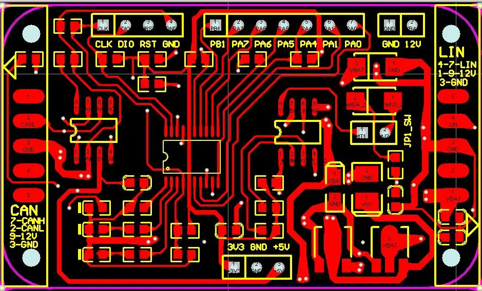 Для LIN bus LIN slave DEMO board LIN/CAN development board STM32F042F4P6 TJA1020