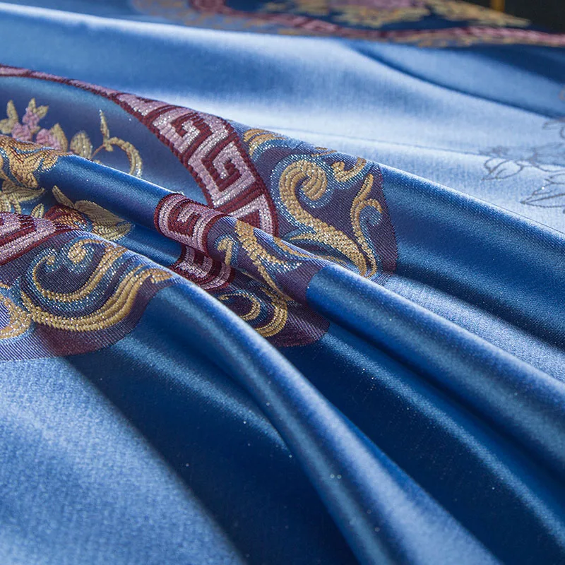 Queen King size Серебряные; золотые Роскошные Красные Свадебные Постельное белье 60S хлопок сатин Египетский хлопок пододеяльник, простынь и наволочки, наволочками, Комплект постельного белья для очень больших и