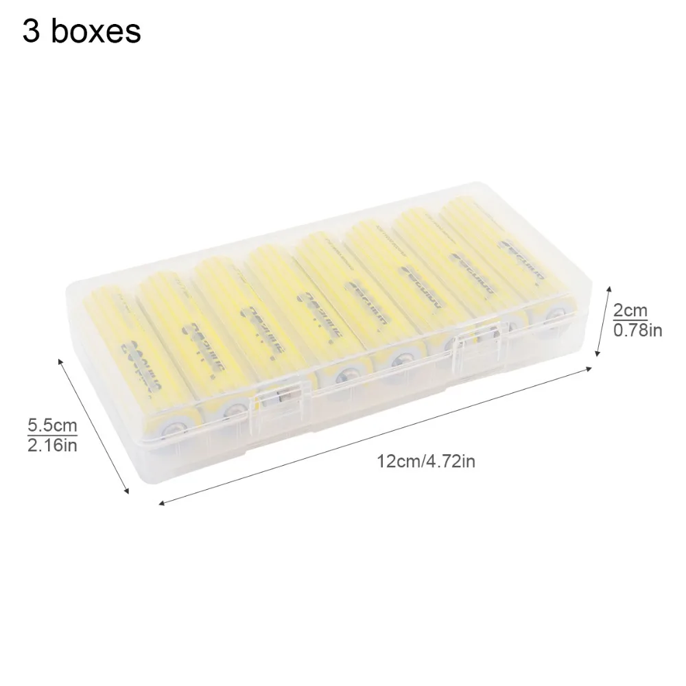 Soshine 24Pcs 3.7V ICR 14500 900mAh Li-ion Rechargeable Battery with Safety Relief Valve and Portable Box for Flashlight | Электроника
