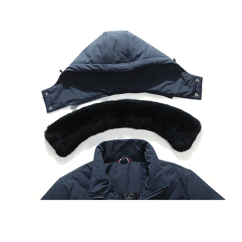 MIACAWOR новинка 2019 мужской пуховик с капюшоном теплая зимняя куртка плотная деловая