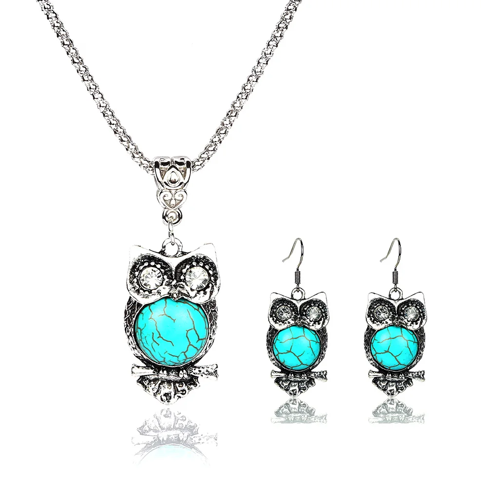 Новый брендовый дизайн тибетский винтажный комплект из ожерелья и серег