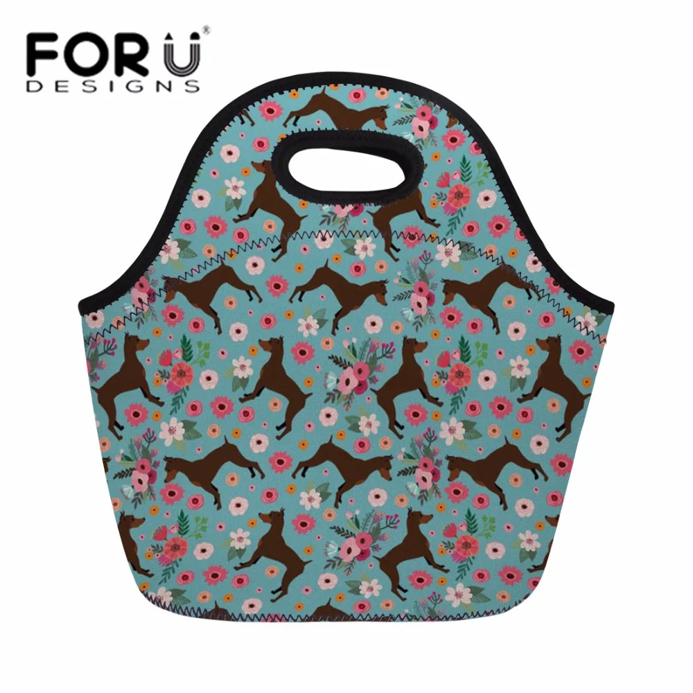 Детский милый миниатюрный Пинчер FORUDESIGNS сумка для ланча с принтом детей школьный