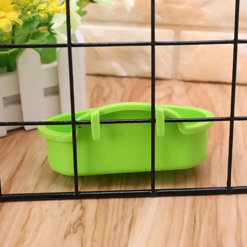 

Bird Hamster Plastic Bowl Small Pet Cage Hanging Drink Food Feeder Cup Feeding Bathing Tools