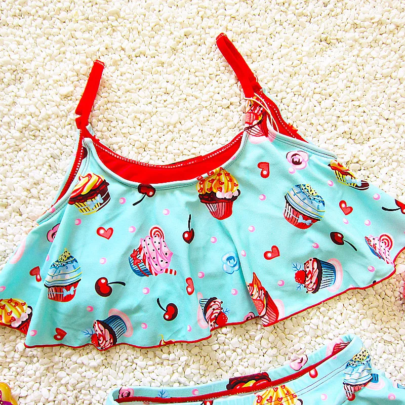 Купальник для маленьких детей купальный костюм из двух предметов бикини девочек