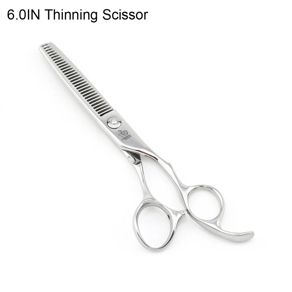Thinning scissor 6.0 Профессиональные ножницы для волос 5,5 дюймов 6 дюймов выпуклые режущие и филировочные ножницы, парикмахерские ножницы Lyrebird высокого класса Новинка - Цвет: Thinning scissor 6.0