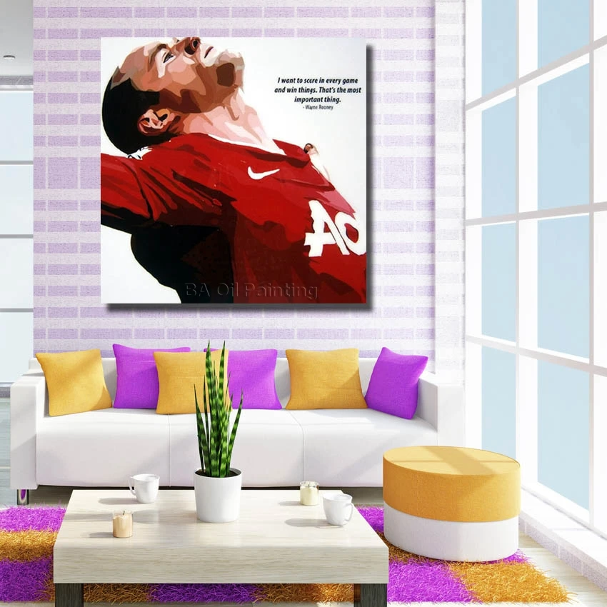 Бесплатная доставка для продажи горячая Распродажа Football постер поп арт ручная