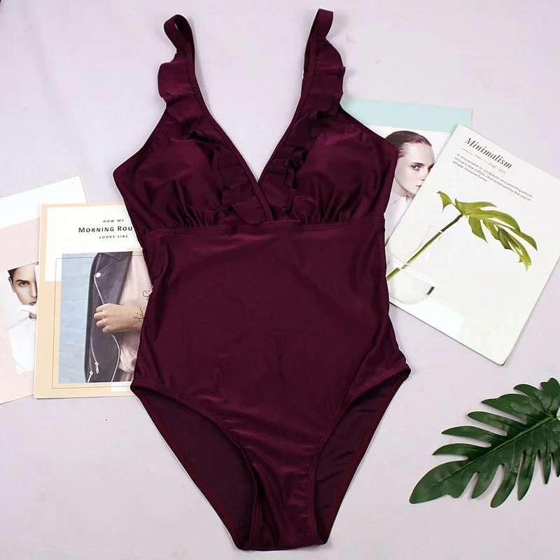 Женский купальник с треугольным вырезом однотонный Пляжный Купальник 4 цветов