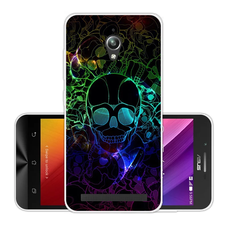 for Asus Zenfone Go ZC500TG Soft TPU Back Clear Silicone Blue Cover Cases 5.0&quot ZC ZC500 500 500TG Phone Covers |