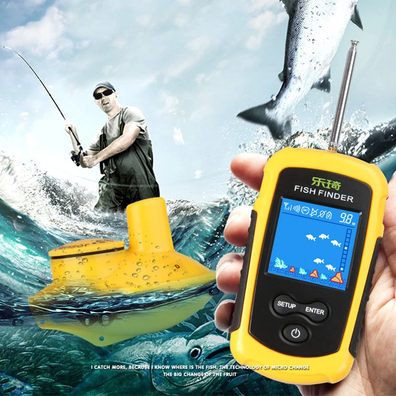 LUCKY Sonar Wireless Fish Finder Portable Visual High Clear Shoal Of Detector With Detecting Range 100 Meters For | Спорт и