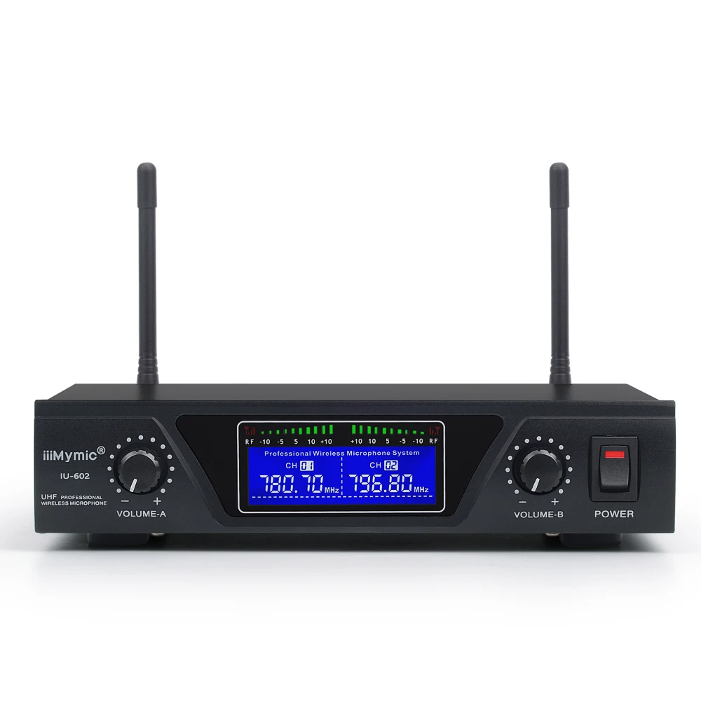 IU 602 UHF двухканальный 2 металлический ручной передатчик микрофона
