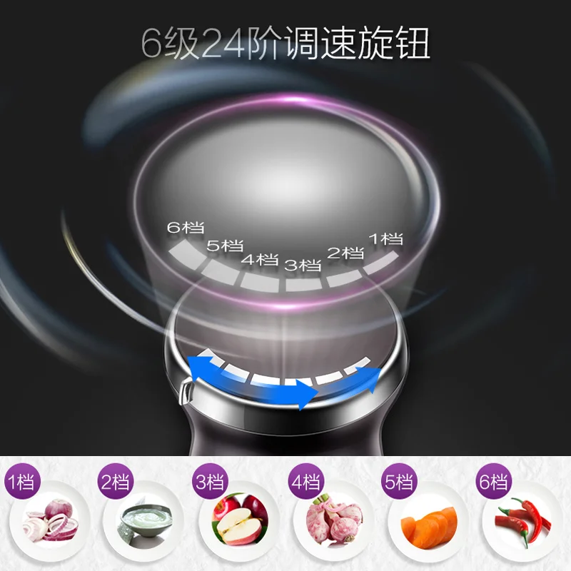 Bear 6 в 1 Вертикальный миксер синий кухонный аппарат ручной блендер 500 Вт