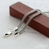 925 sterling silver necklace female thick 1 6 mm foxtail chain the snake chain length 75 cm