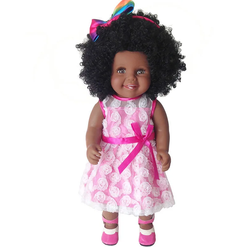 45 см виниловые Новорожденные малыши лучший подарок реальный реборн черный цвет