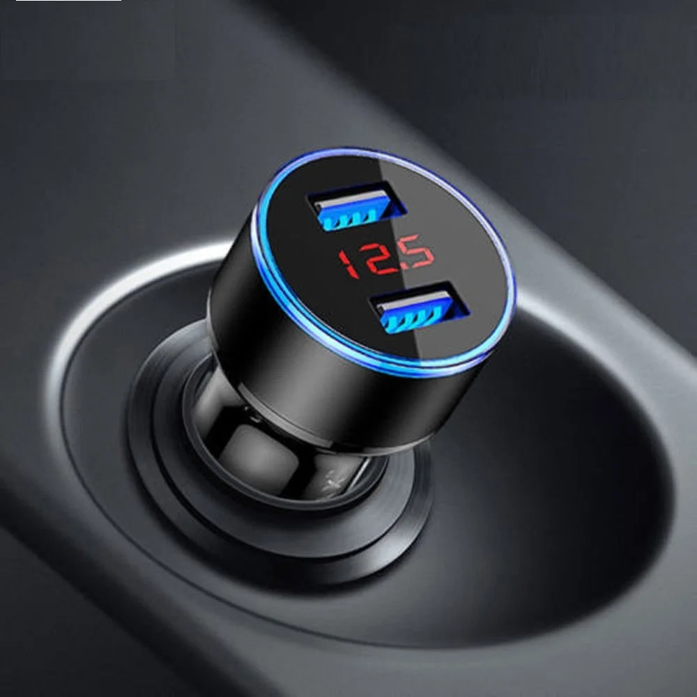

3.1A Dual USB Car Charger With LED Display Universal Mobile Phone Car-Charger For iPhone Xiaomi Samsung Huawei Oneplus Tablet
