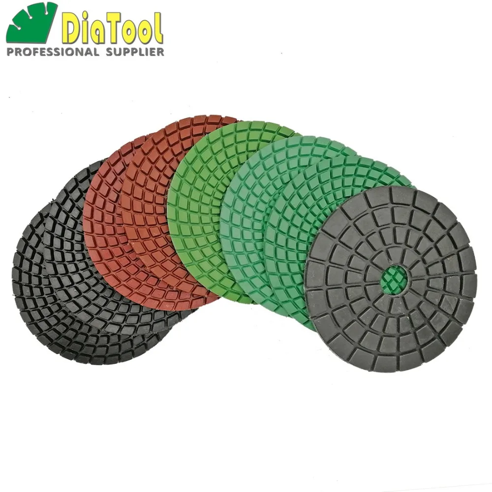 Diatool 8 шт./компл. 4 &quotПрофессиональный алмазные гибкие мокрый Полировальные