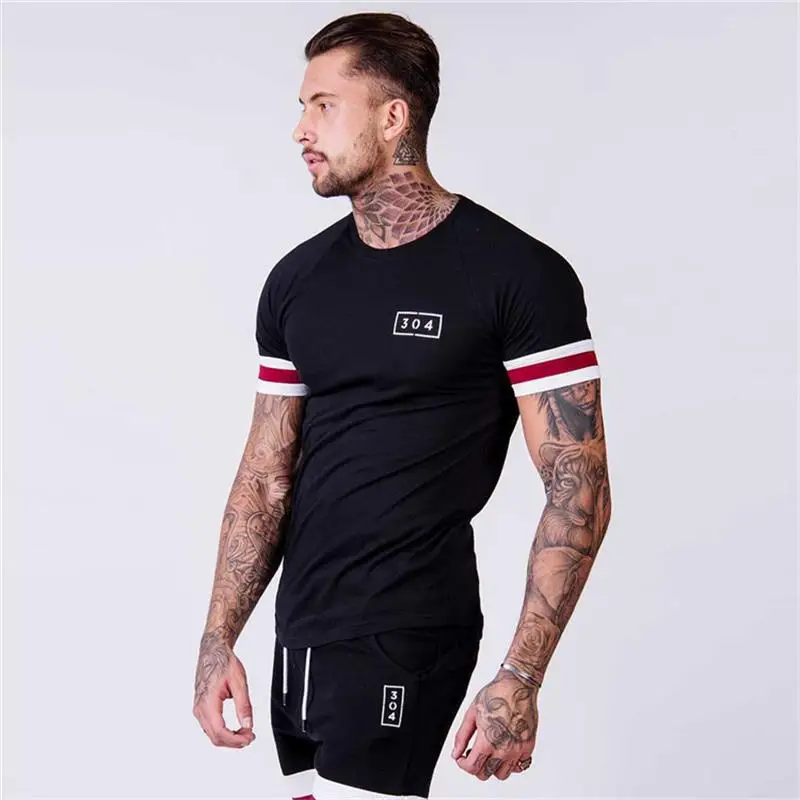 Мужская рубашка для бега 2018 с коротким рукавом спортивная быстросохнущая