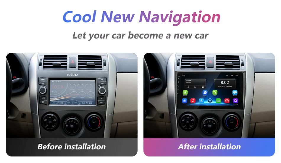 " ips Android 4G+ wifi Автомобильный Радио мультимедийный плеер для Toyota Corolla E140/150 2006-2013 стерео gps навигация 2Din зеркало-ссылка