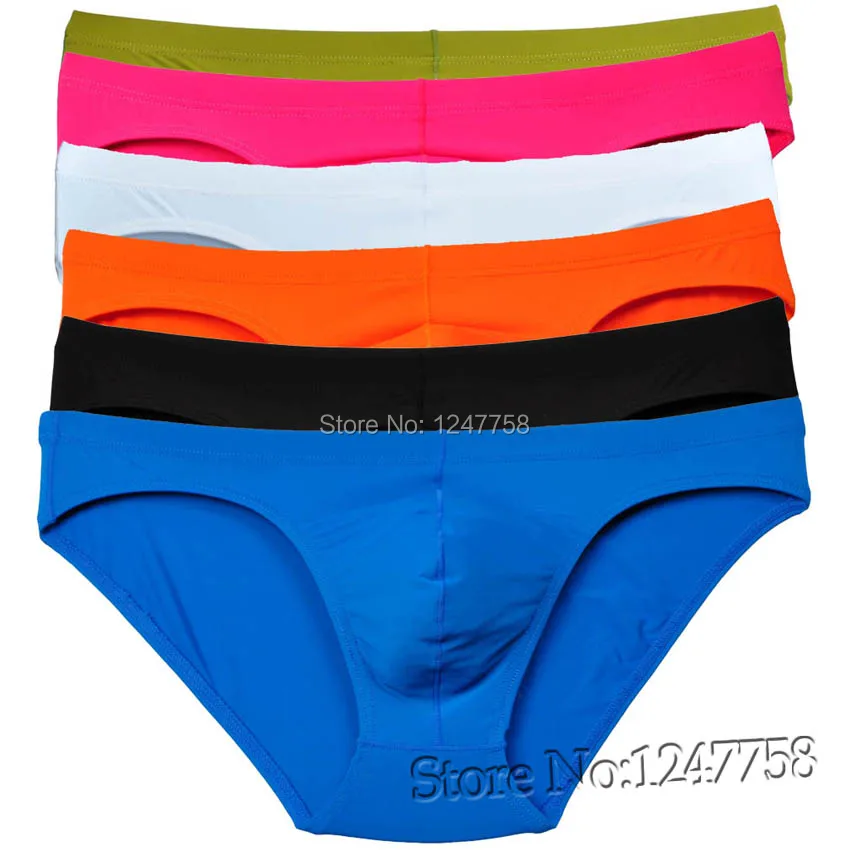 Сексуальное мужское нижнее белье шелковые трусы с мешочком шорты мини-штаны под