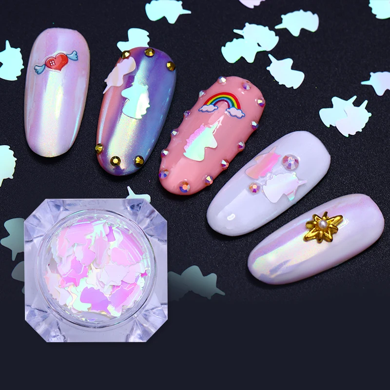 Розовые блестки для ногтей BORN PRETTY 1 коробка радужные хлопья дизайна сделай