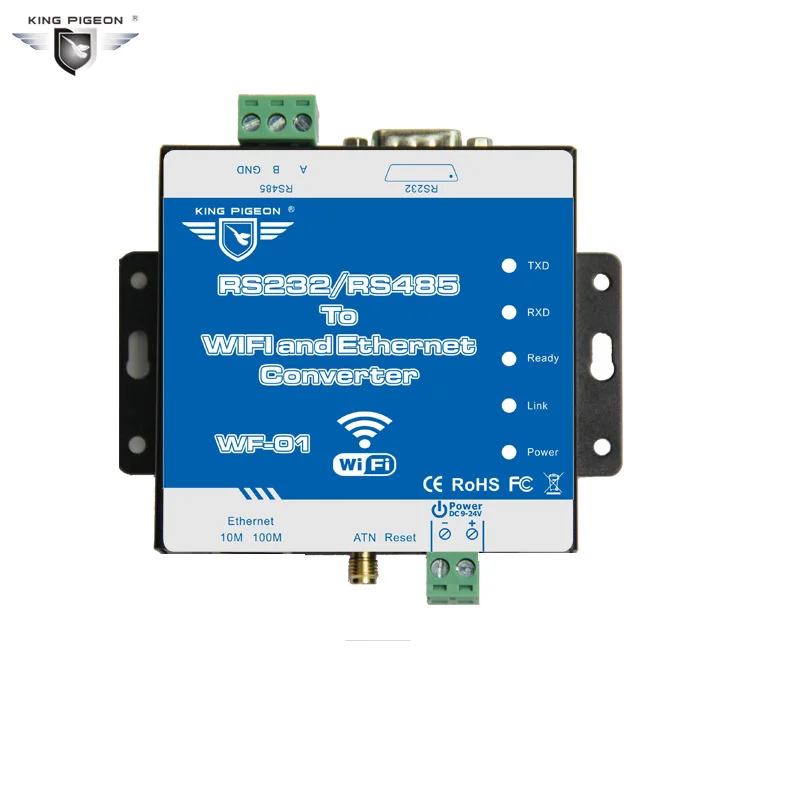 WF 01 RS232/485 до WI FI/Ethernet конвертер Беспроводной сетевой маршрутизатор Дата