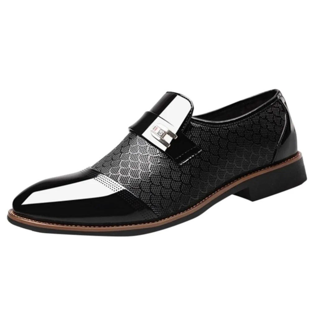 2019 Fashion men casual shoes Business Leather Shoes Casual Pointed Toe Shoe Male Suit loafers High Quality Men | Обувь