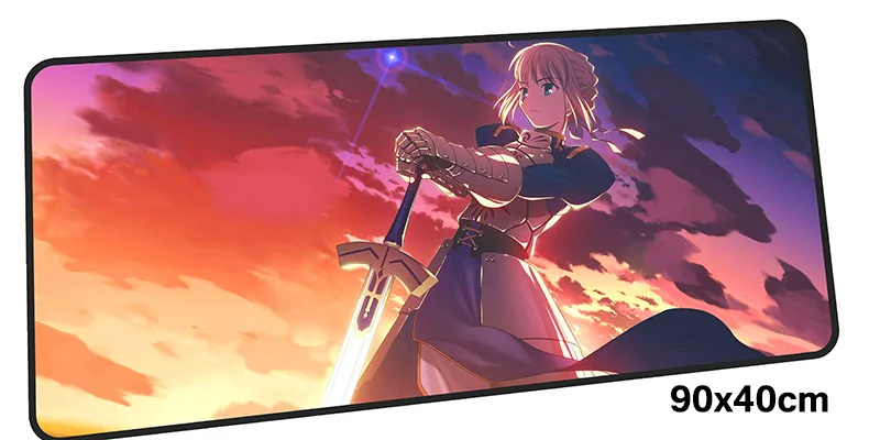 Size 900x400X2MM Fate Saber Коврик для мыши геймер 900x400 мм notbook коврик для мыши большой игровой коврик для мыши большой высококлассный коврик для мыши стол для компьютера padmouse - Цвет: Size 900x400X2MM