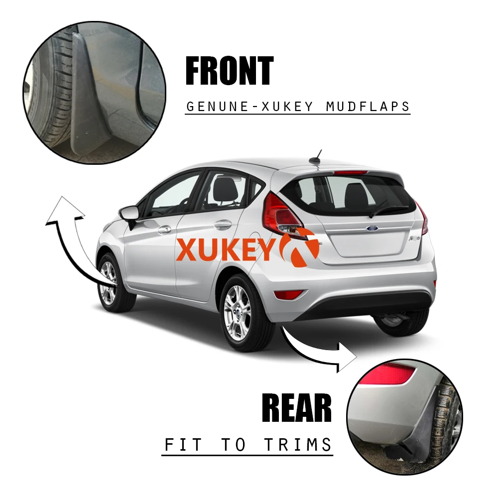 Брызговики для хэтчбека Ford Fiesta Mk7 2009 - 2017 2010 2011 2012 2013 2014 2016 4x | Автомобили и