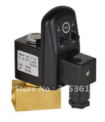 

Free Shipping High Quality 5PCS In Lot 1/2'' Female Thread Electronic Timer Drain Off Solenoid Valve 24-230V AC/DC EDV-15 Model