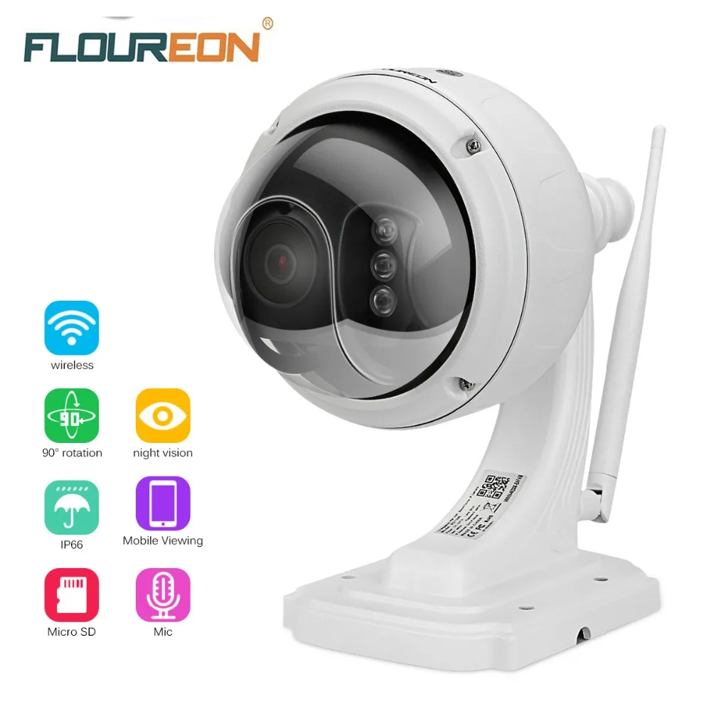 FLOUREON 1.3MP 960P Wifi Беспроводная CCTV ip камера для безопасности на открытом воздухе IP66