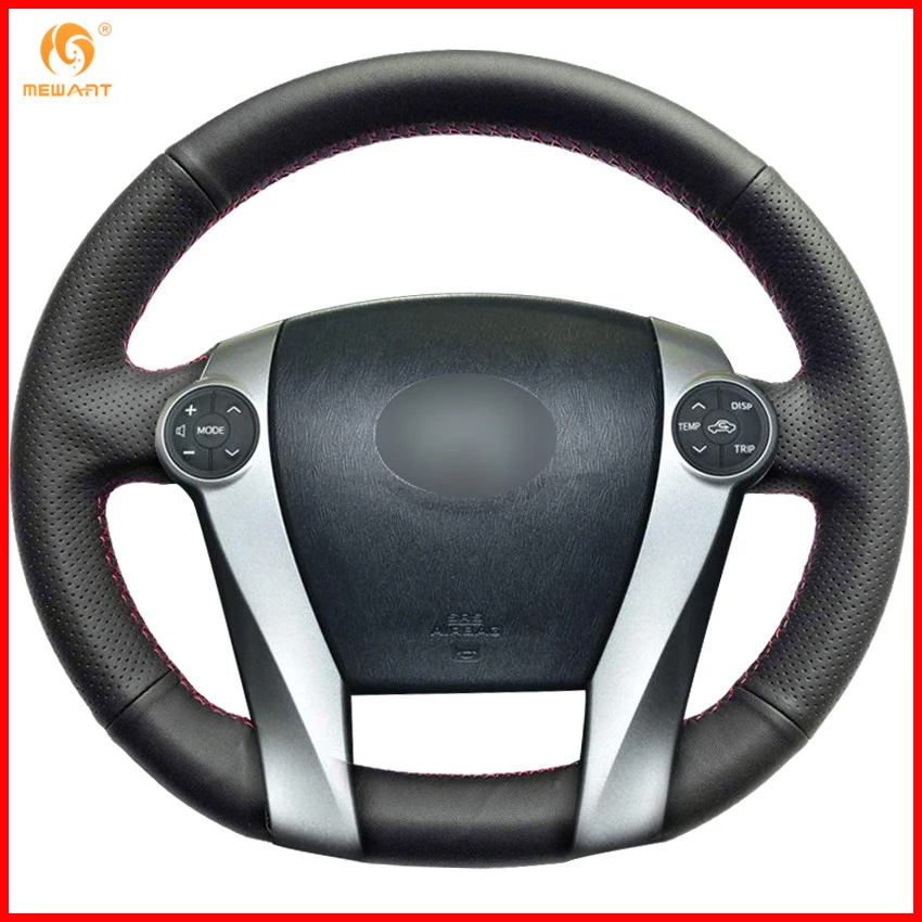 MEWANT черный чехол рулевого колеса автомобиля из искусственной кожи для Toyota Prius 2010
