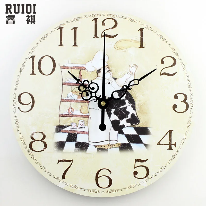Мода абсолютно бесшумный кварцевые настенные часы кухня дома часов украшения
