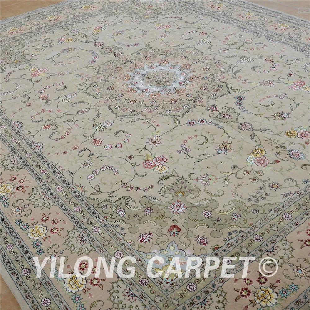 Yilong 8'x10' Vantage oriental carpet beige wool exquisite turkish handmade rugs (1306) | Дом и сад