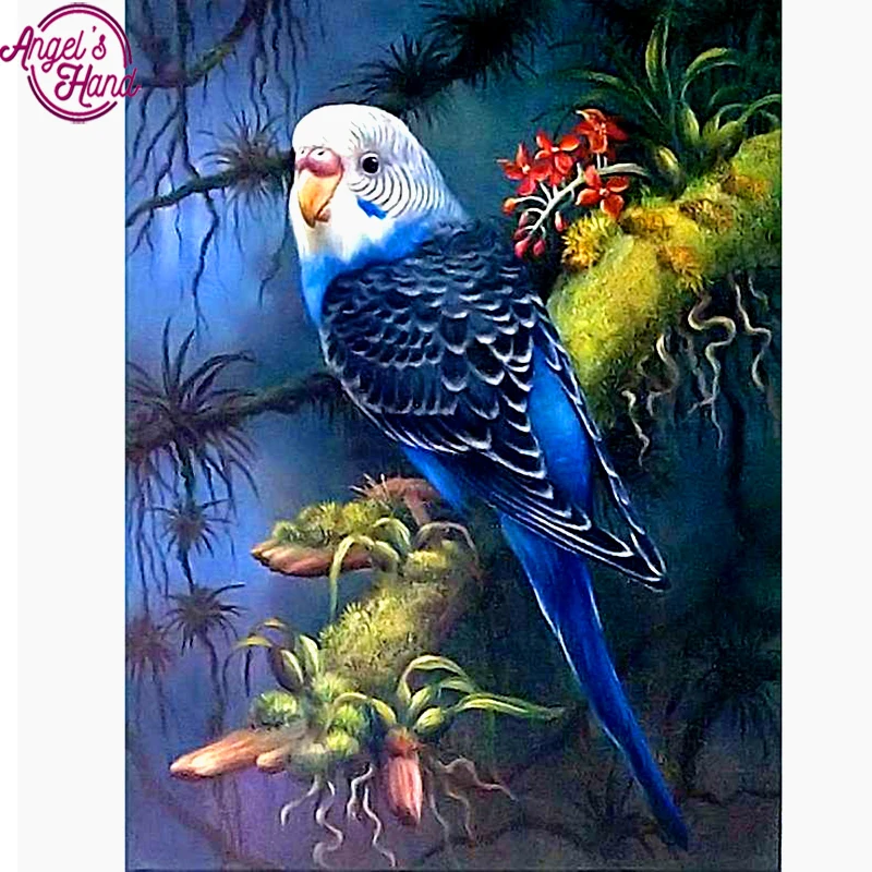 Алмазная 5D Вышивка сделай сам попугай лес полная картина из страз наборы для