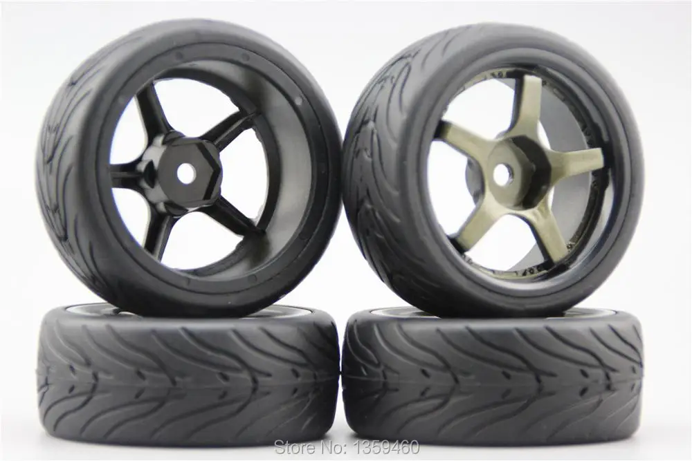 4 шт. RC 1/10 мягкая резина на дороге автомобильная шина обод колеса с шиной W5S1BR мм