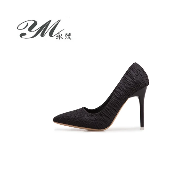 YM 2018spring new fashion casual sexy wild popular wedding women shoes bride silver jobs high heels fine with pointed | Обувь