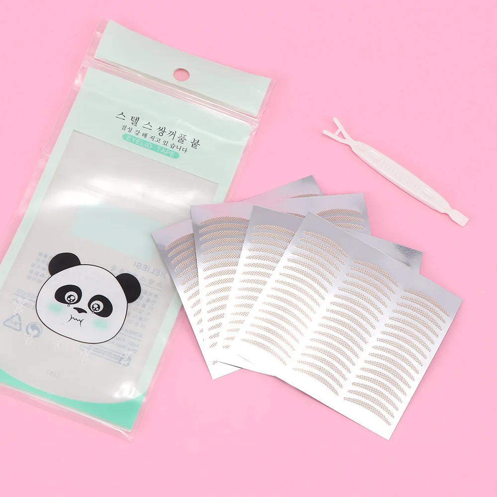 Новая прозрачная бежевая полоса для век большое украшение глаз наклейки двойные