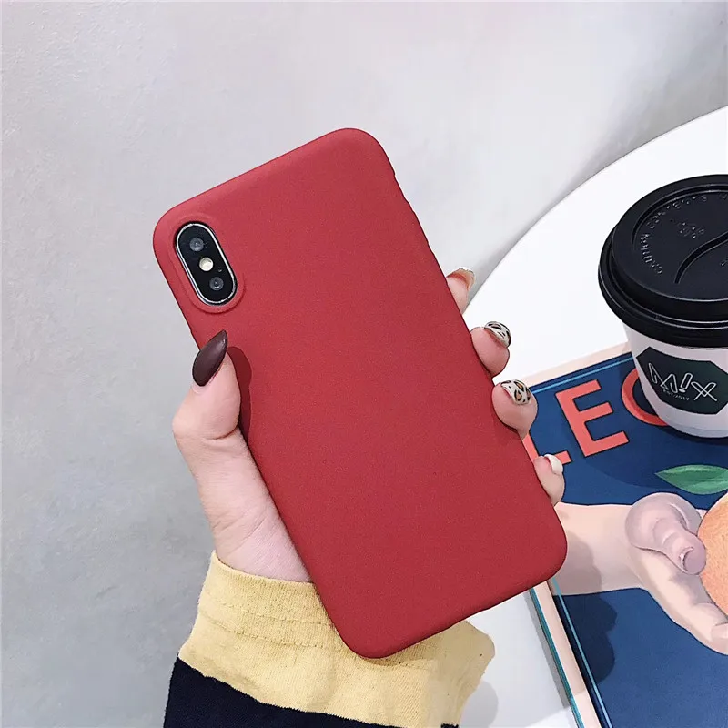 Wine red Силиконовый матовый чехол из ТПУ чехол для телефона для samsung Galaxy S10 S9 S8 рlus Lite A6 A7 A8 A9 плюс J2 J4 J6 J8 Pro A750 чехол-накладка - Цвет: Wine red