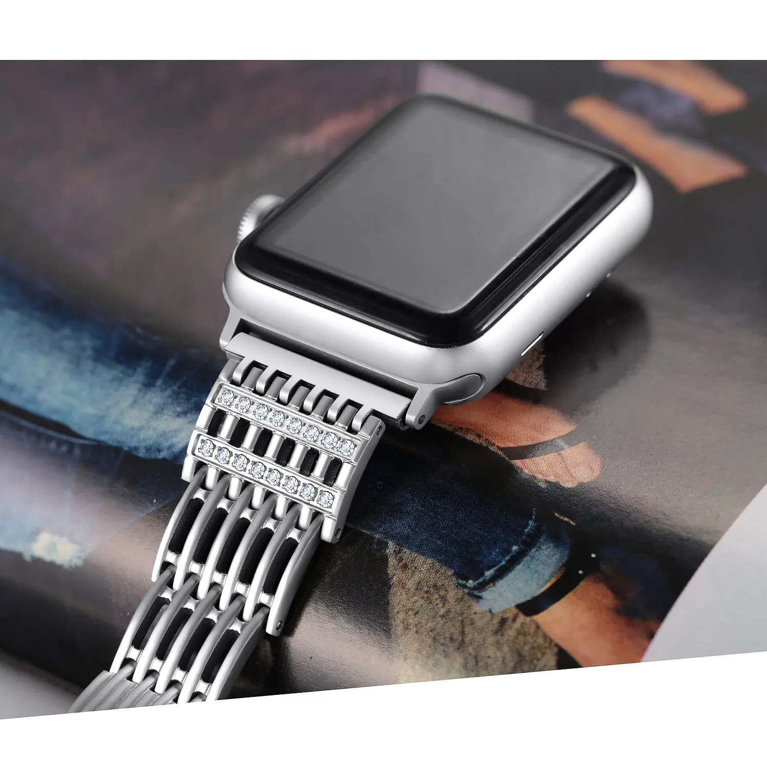 Ремешок для часов Apple watch 38 мм 42 мм 40 мм 44 мм металлический браслет из нержавеющей стали ремешок для Apple Watch серии 5 4 3 2 1