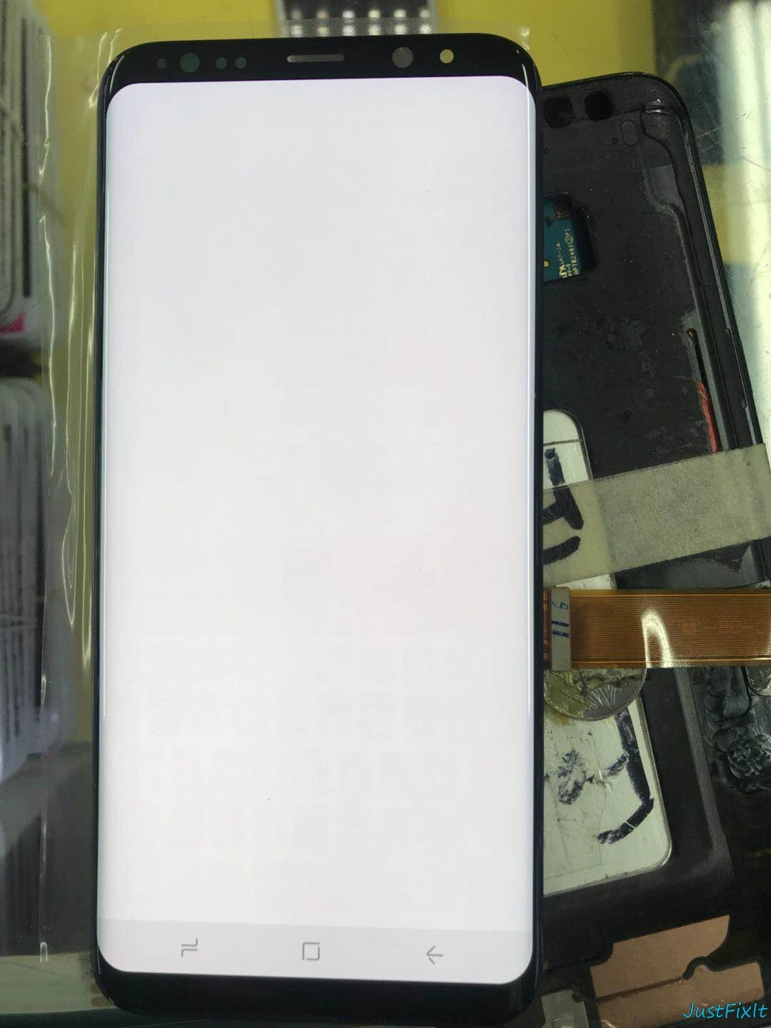 Для SAMSUNG Galaxy S8 G950 G950F дисплей S8 Plus G955 G955F сенсорный экран красный сжигание-тень дисплей для S8 ЖК-дисплей+ Замена Рамки