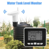 ultrasonic wireless water tank level meter sensor with temperature time display alarm liquid depth level gauge measuring tool