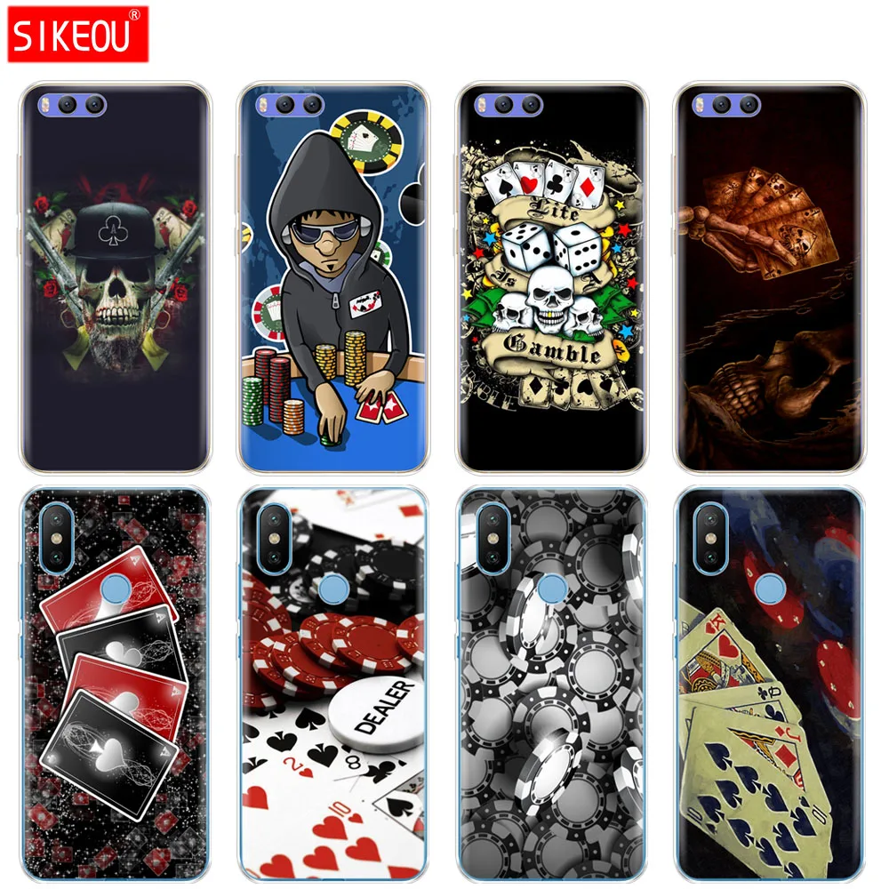 Силиконовый чехол для Xiaomi Mi 8 8SE A1 A2 5 5S 5X6 Mi5 MI6 NOTE 3 MAX Mix 2 2S gambler Poker art|Бамперы| |