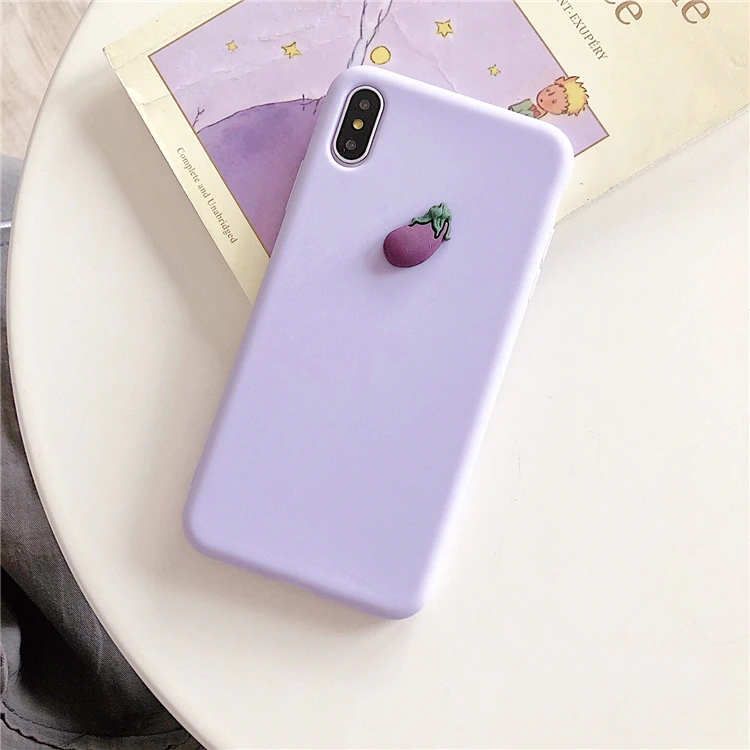 Карамельный цвет 3D фрукты чехол для телефона iphone XS Max XR X 6 S 7 8plus задняя крышка