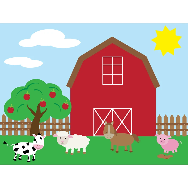

Farm Animal Photo Background Photography Backdrops Quality Vinyl Baby Newborn Child