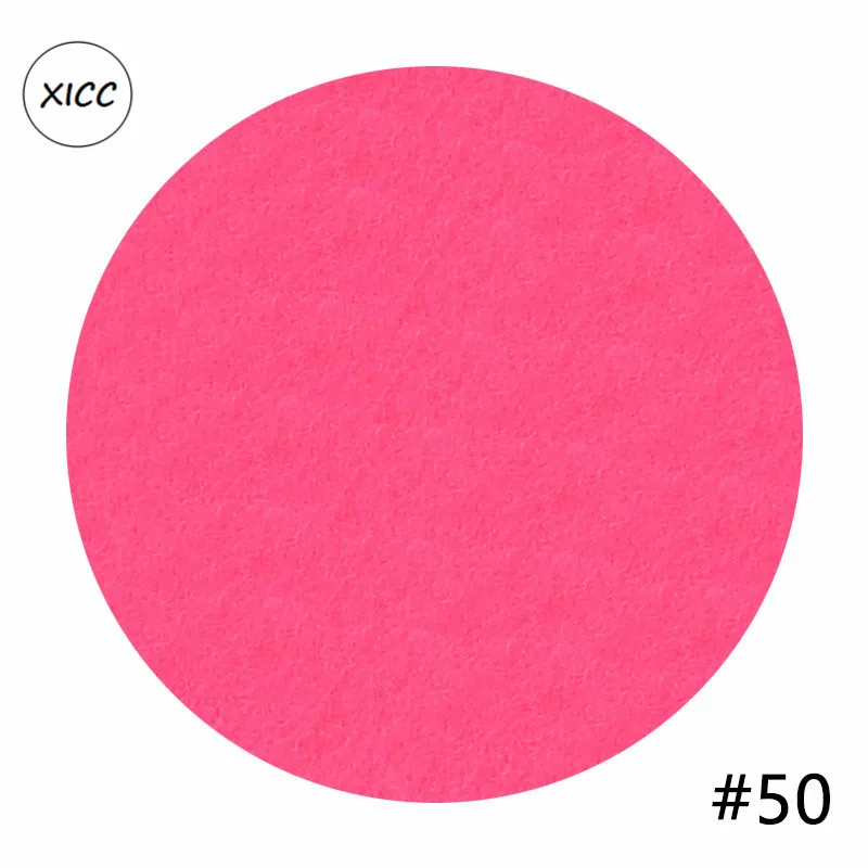 50 XICC шток 1 мм ручной работы нетканый Войлок Ткань Цветы DIY ремесло красочные игрушки куклы швейный материал игла удар украшения дома - Цвет: 50