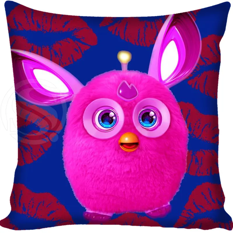 Заказной чехол для подушки с рисунком из мультфильма Furby квадратный чехол для подушки на молнии с двух сторон 35x35 см 40x40 см 45x45 см 60x60 см под заказ Ваш образ