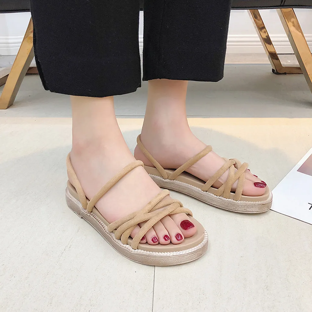 Женские сандалии модные летние повседневные zandalias de verano mujer Прямая поставка # BYY30