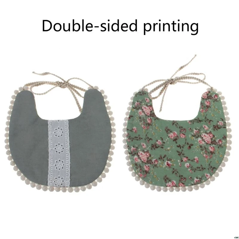 11 Baby Tassel Saliva Towel Floral Vintage Newborn Photography Double Side Bibs Boys Girls Props Bandana Countryside Costume Kids - Цвет: 11