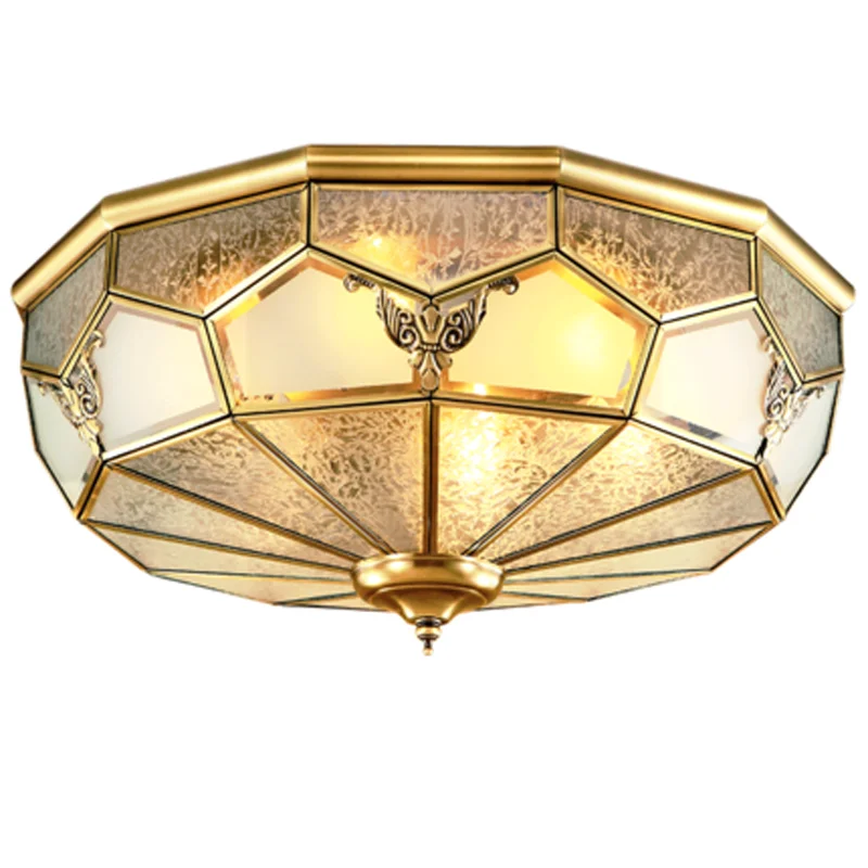 Европейские медные потолочные светильники светодиодная лампа E27 для спальни